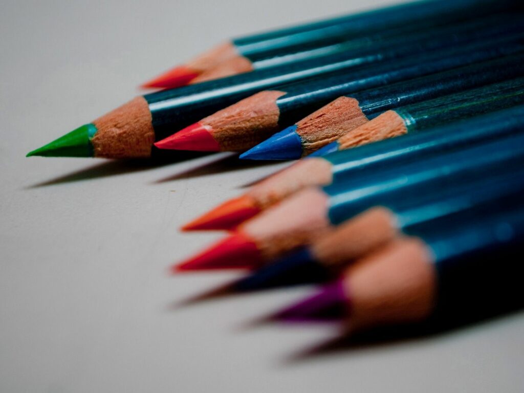 Vibrant Pencil Wallpaper: Macro Shot of Colorful Pencils Background