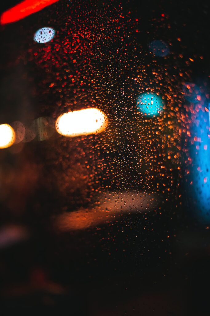 Colorful Macro Water Droplets on Glass - Vibrant Wallpaper Background
