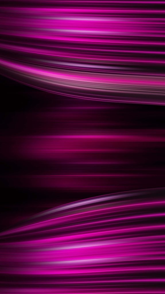 Abstract magenta light waves on black background sleek vibrant pink brush strokes mobile wallpaper