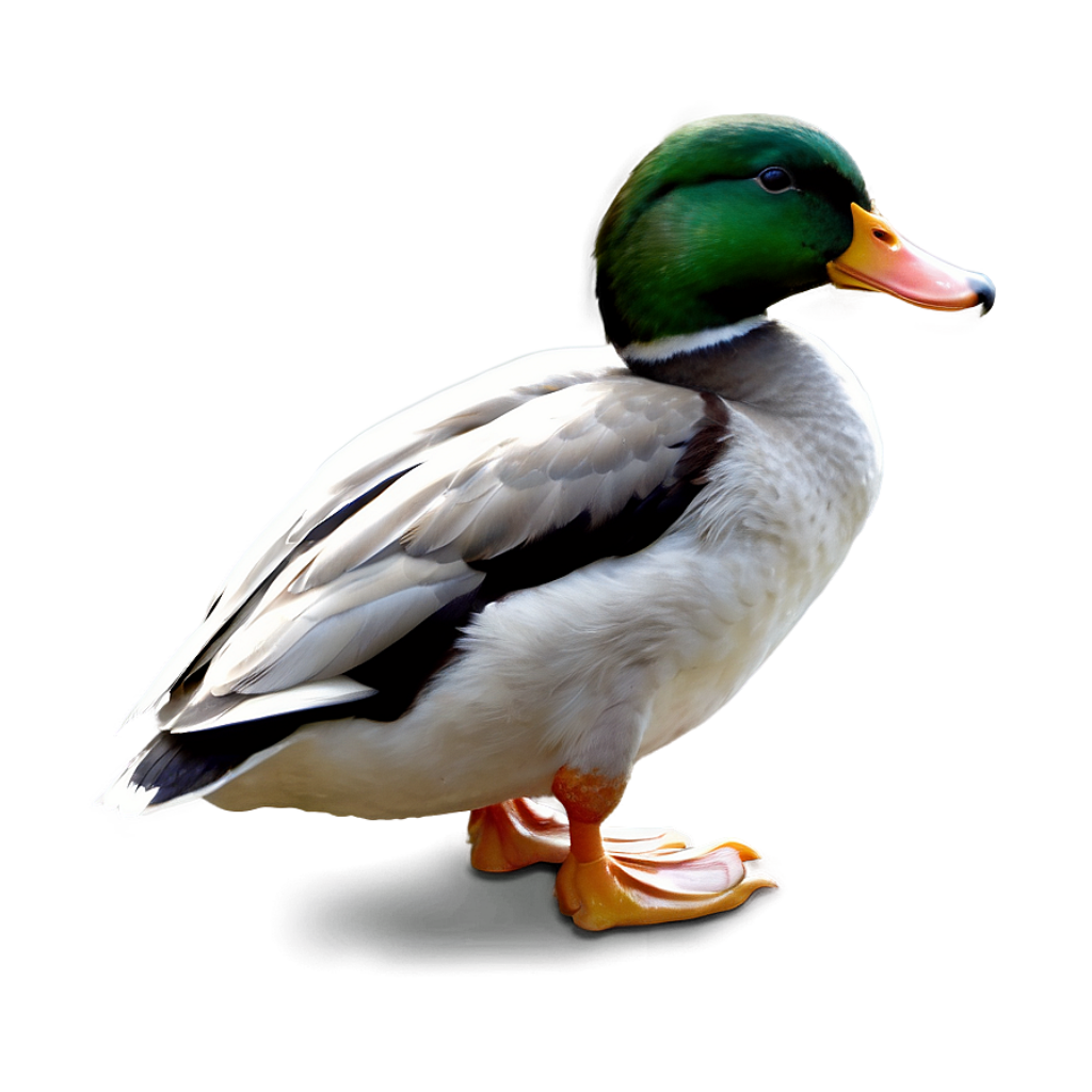 Vibrant Male Mallard Duck Wallpaper with Soft Background Glow