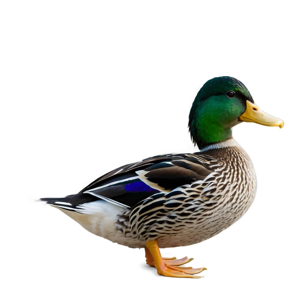 Vibrant Mallard Duck Profile Wallpaper with Soft Blurred Background
