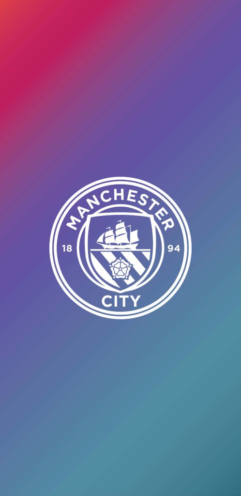 Colorful Manchester City Emblem iPhone Wallpaper - 1894 Logo Design