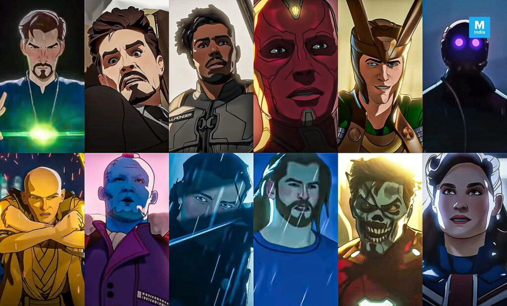 Vibrant Marvel What If Collage: Unique Heroes & Villains Wallpaper