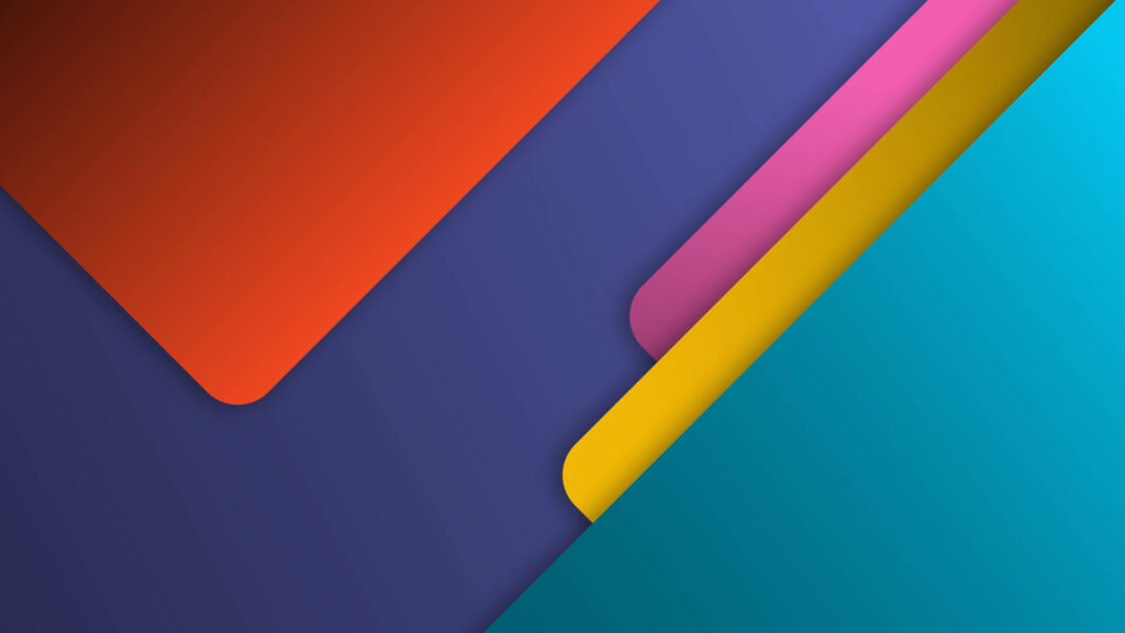 Vibrant Material Design Wallpaper with Colorful Overlapping Shapes