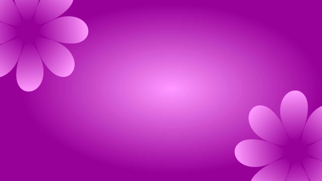 Vibrant Mauve Background with Stylized Vector Flowers - Calming Design Wallpaper
