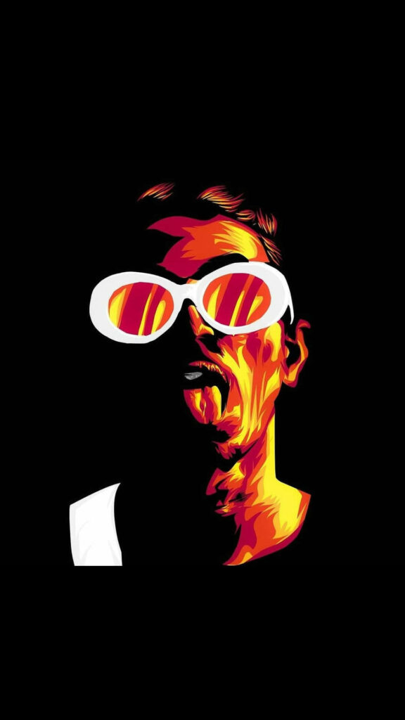 Bold Mc Stan Abstract Wallpaper - Mumbai Rap Star Design