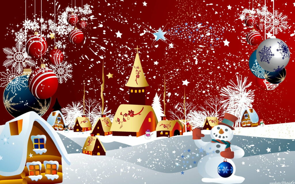 Joyful Holiday Greetings: Vibrant Vector Illustration for Festive HD Wallpaper
