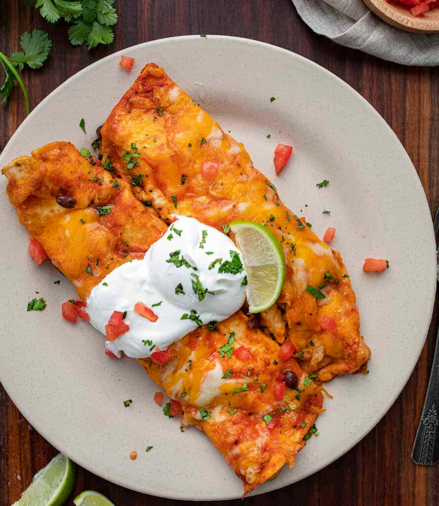 Vibrant Enchiladas with Cheese & Cilantro – Mexican Cuisine Wallpaper