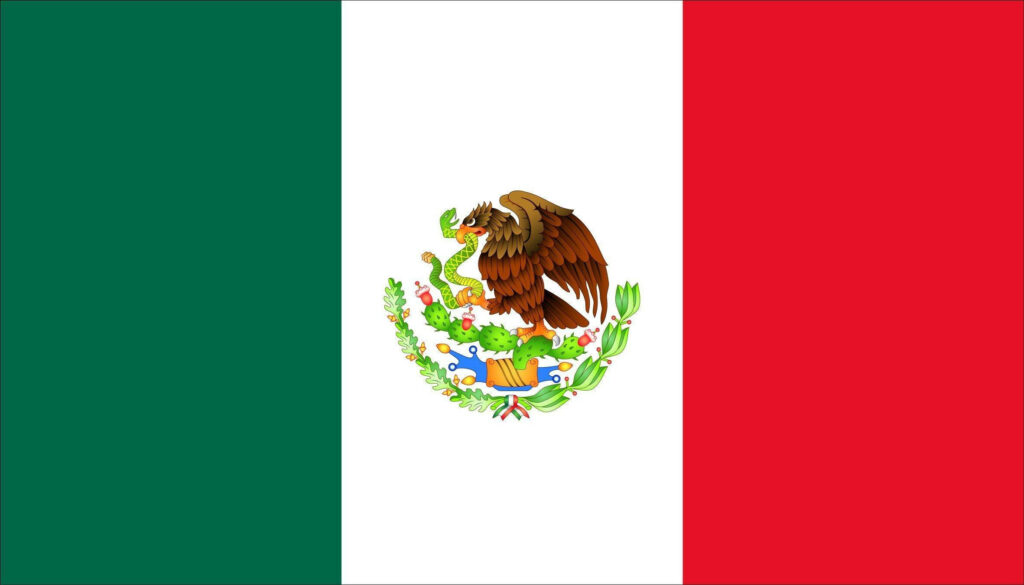Vibrant Mexico Flag Wallpaper: HD Background with Iconic Design
