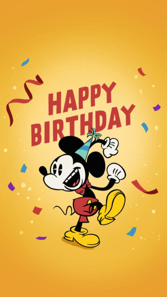 Mickey Mouse Birthday Wallpaper: Festive & Colorful Design