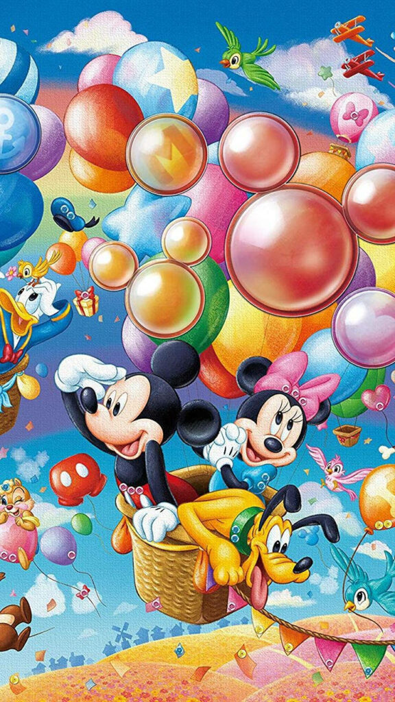 Mickey Mouse & Friends: Colorful Celebration Wallpaper Background