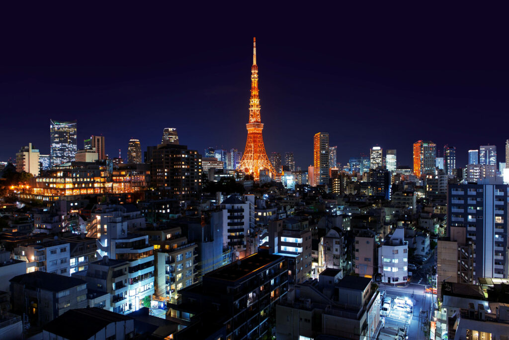 Minato, Tokyo Night Skyline Wallpaper: Tokyo Tower & Roppongi Vibes