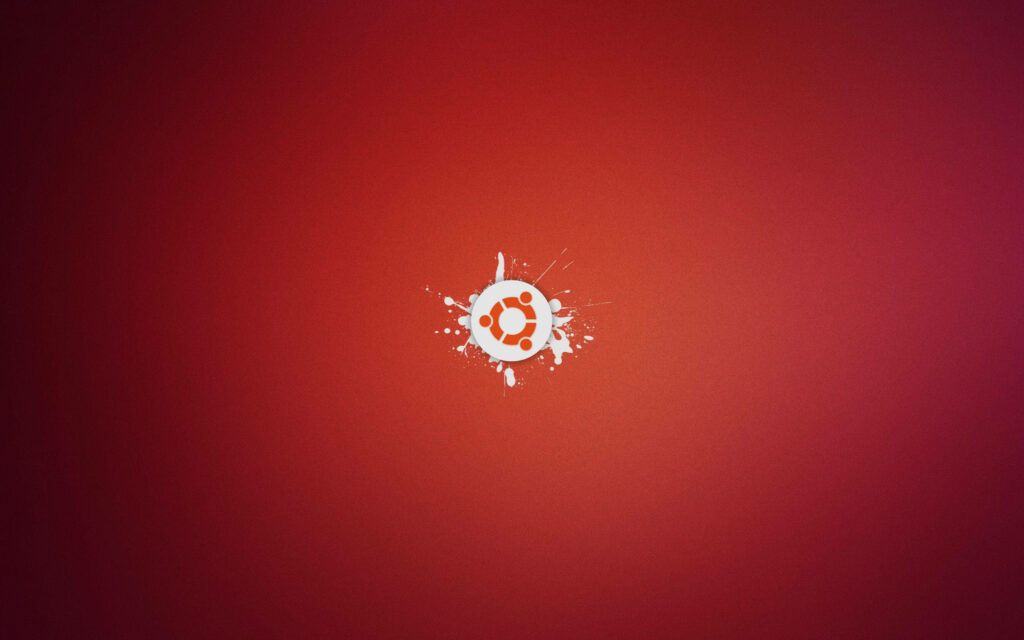 Red and Minimal: A Colorful Ubuntu Desktop Wallpaper