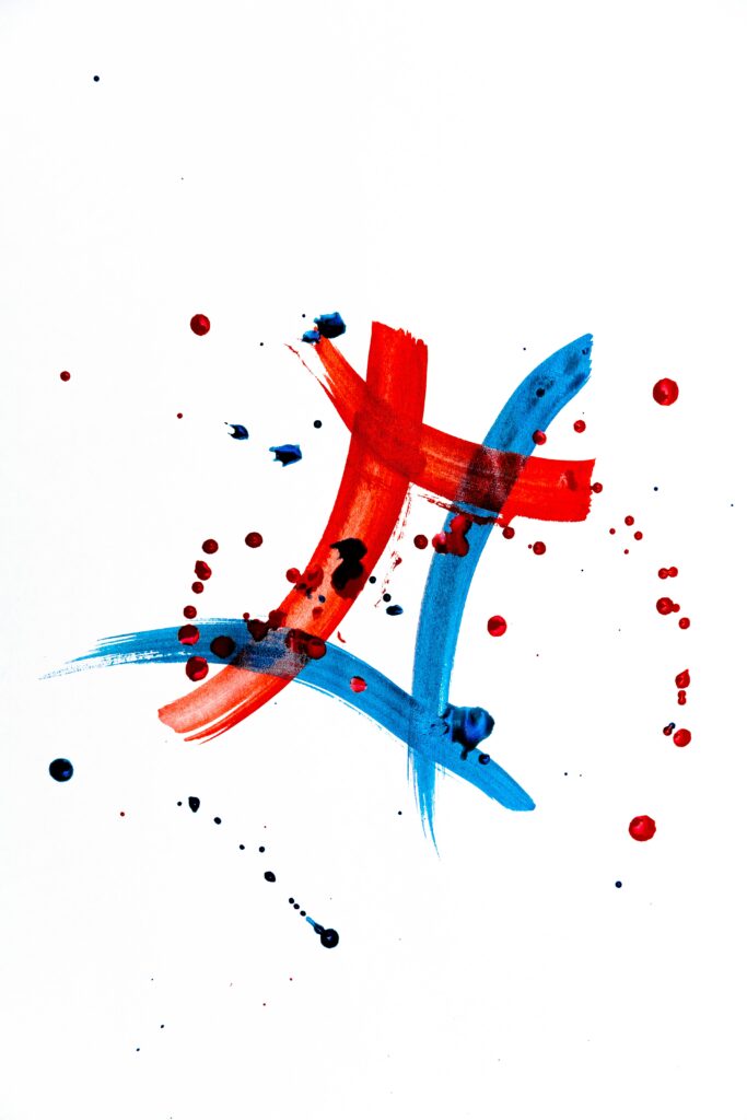 Bold Red & Blue Abstract Minimalist Wallpaper - 3840x5760 Background