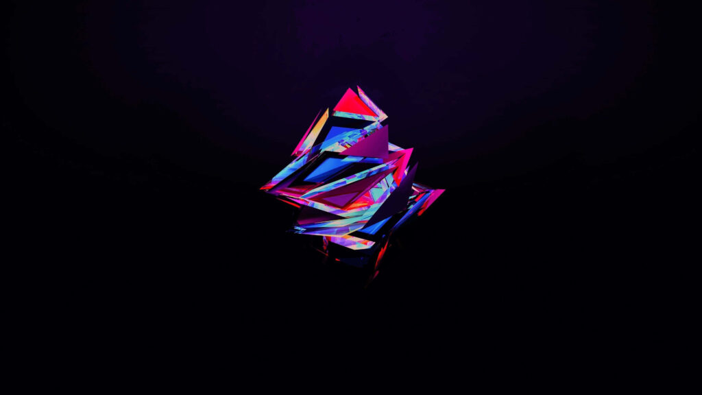 Vibrant Minimalist Abstract Wallpaper with Geometric Shapes