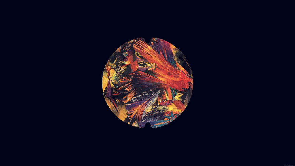 Vibrant Marble Sphere: Minimalist Abstract Wallpaper Design