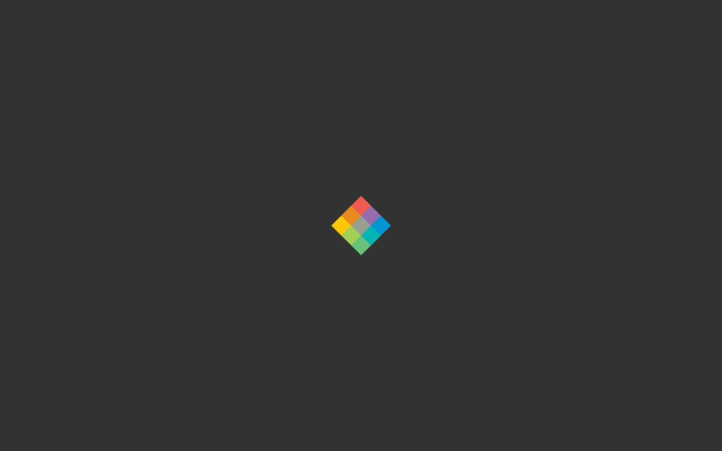 Vibrant Cube Minimalist Wallpaper on Dark Monochrome Background