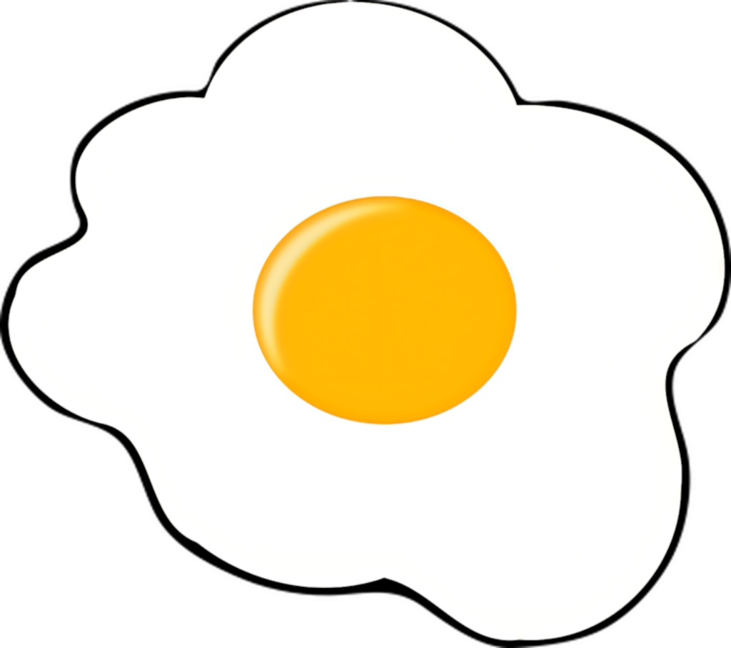 Vibrant Minimalist Fried Egg Graphic - Perfect Food Wallpaper