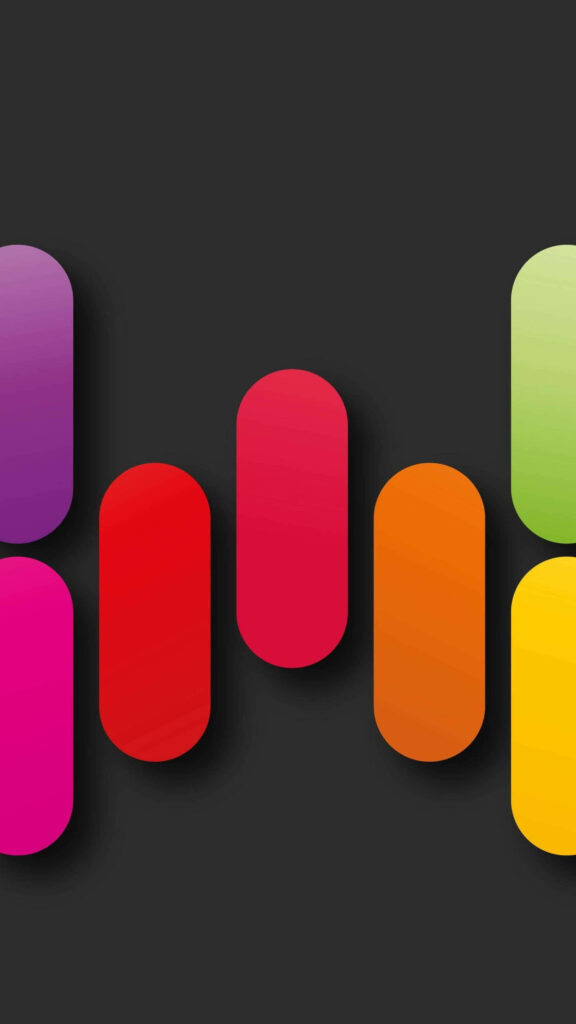 Vibrant Minimalist Phone Wallpaper with Colorful Oblong Shapes