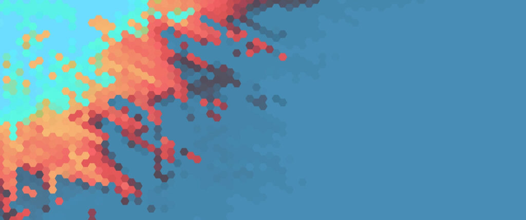 Vibrant Modern Minimalist Pixel Art Wallpaper for Widescreen Displays