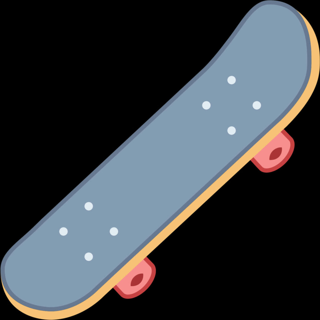 Vibrant Minimalist Skateboard Vector Illustration - Perfect Wallpaper