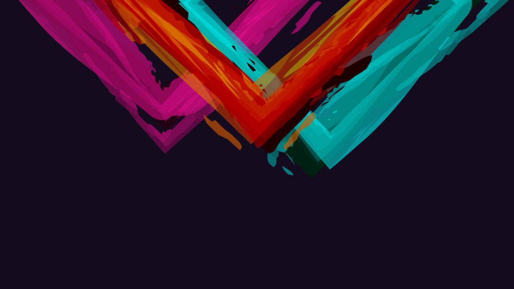 Vibrant Minimalist V-Shaped Abstract Wallpaper - Bold Colorful Design