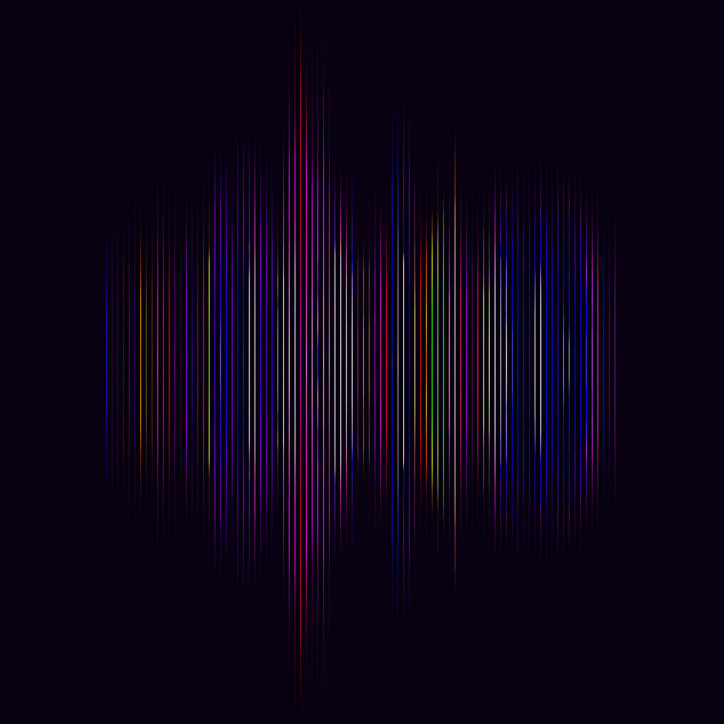 Vibrant Vertical Lines on Dark Minimalist Wallpaper Design