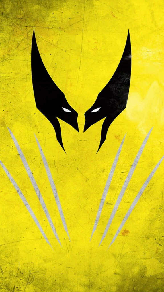 Vibrant Wolverine iPhone Wallpaper: Iconic Mask & Claw Marks