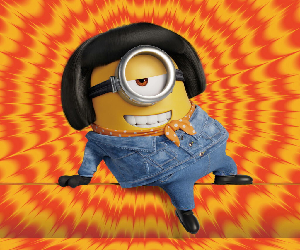 Stuart from Minions: The Rise of Gru - Playful Denim Wallpaper
