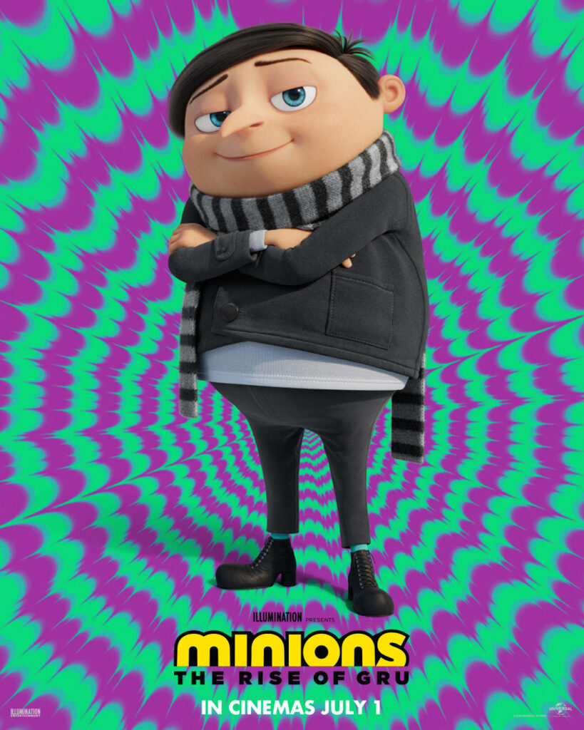 Vibrant Gru Wallpaper: Psychedelic Background from Minions Movie