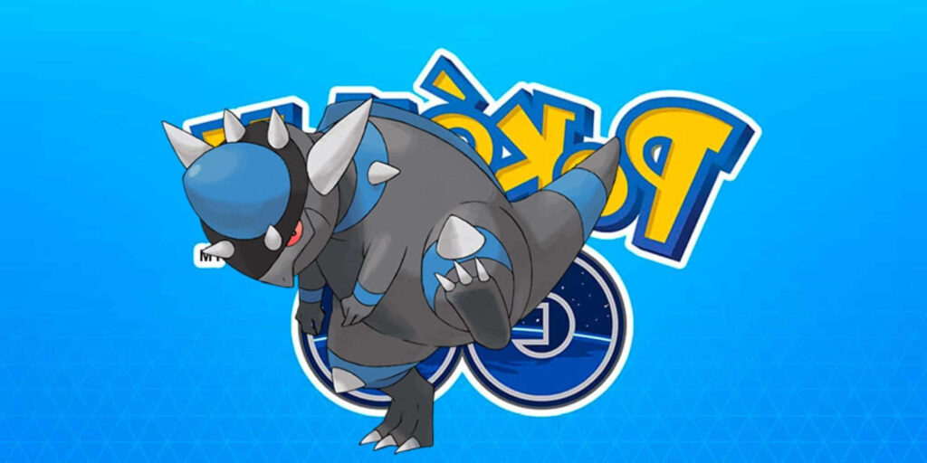 Vibrant Rampardos Wallpaper: Dynamic Pokémon GO Background