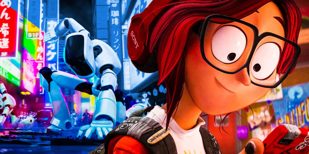 Vibrant Katie Wallpaper: *The Mitchells vs. The Machines* Neon City