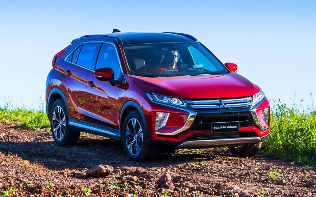 Vibrant HD Mitsubishi Eclipse Cross Wallpaper - Bold Red SUV Design