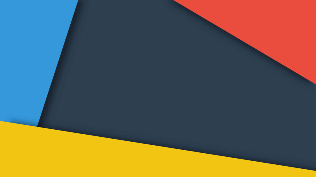 Vibrant Geometric Wallpaper: Bold Blue, Red, Yellow & Gray Design