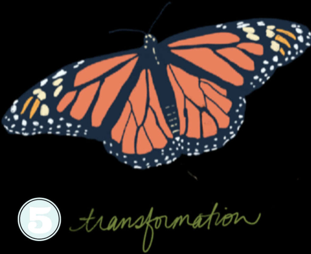 Vibrant Monarch Butterfly Illustration for Growth & Transformation Wallpaper