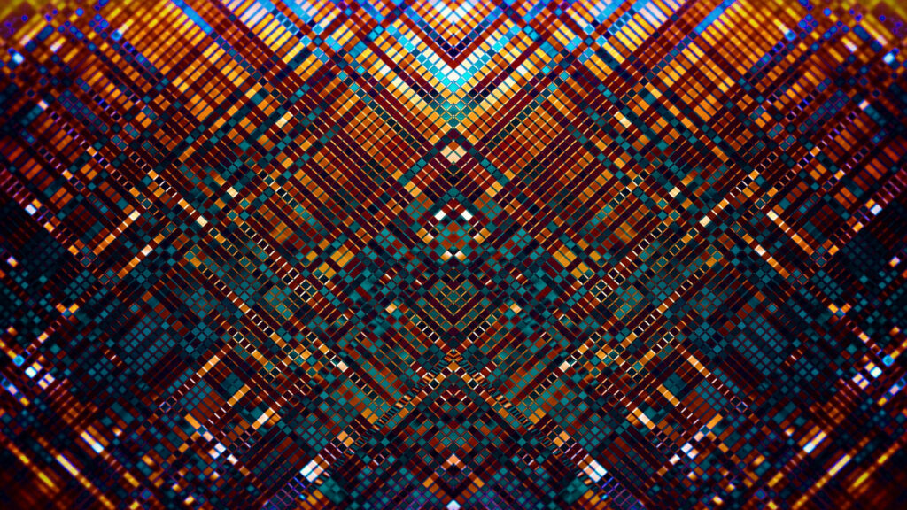 Intricate Mosaic Wallpaper: Digital Art Meets Circuit Board Design
