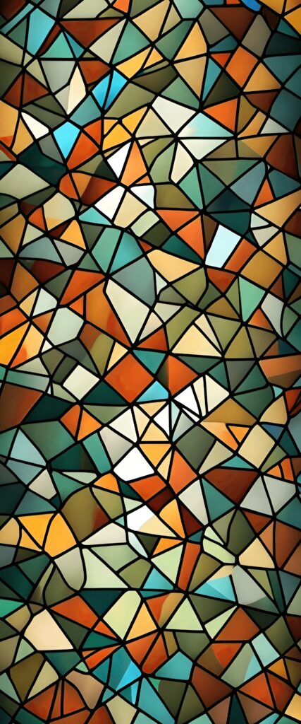 Vibrant Geometric Mosaic Wallpaper - Dynamic Abstract Background