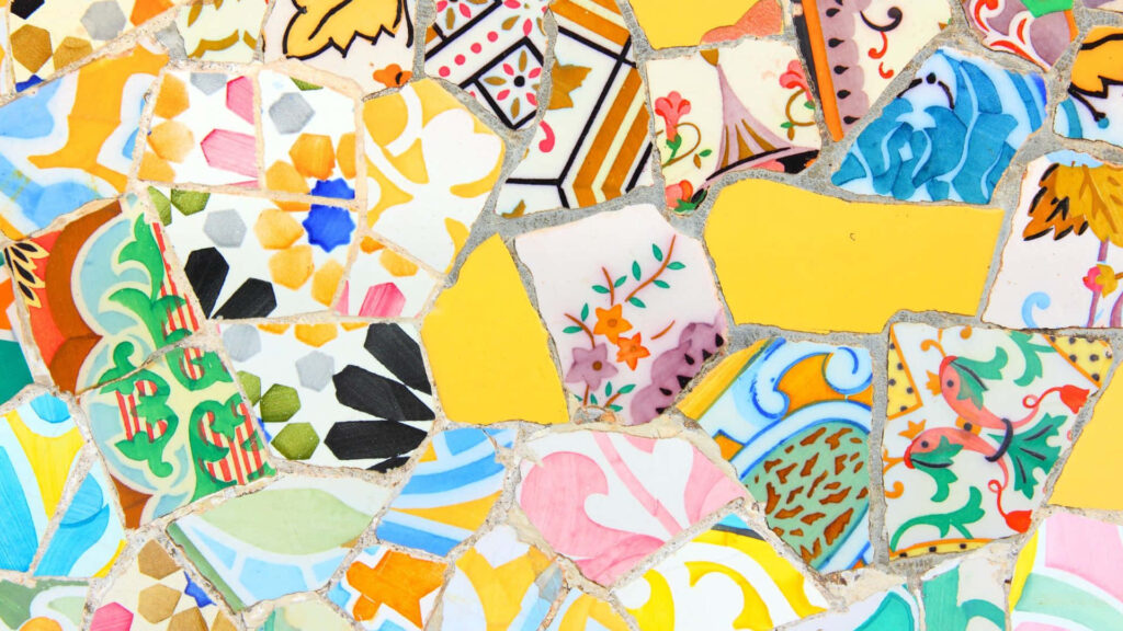 Vibrant Mosaic Wallpaper: Colorful Tiles & Artistic Designs Background
