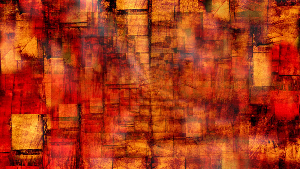 Vibrant Crimson and Earthy Mosaic Abstract Wallpaper Background