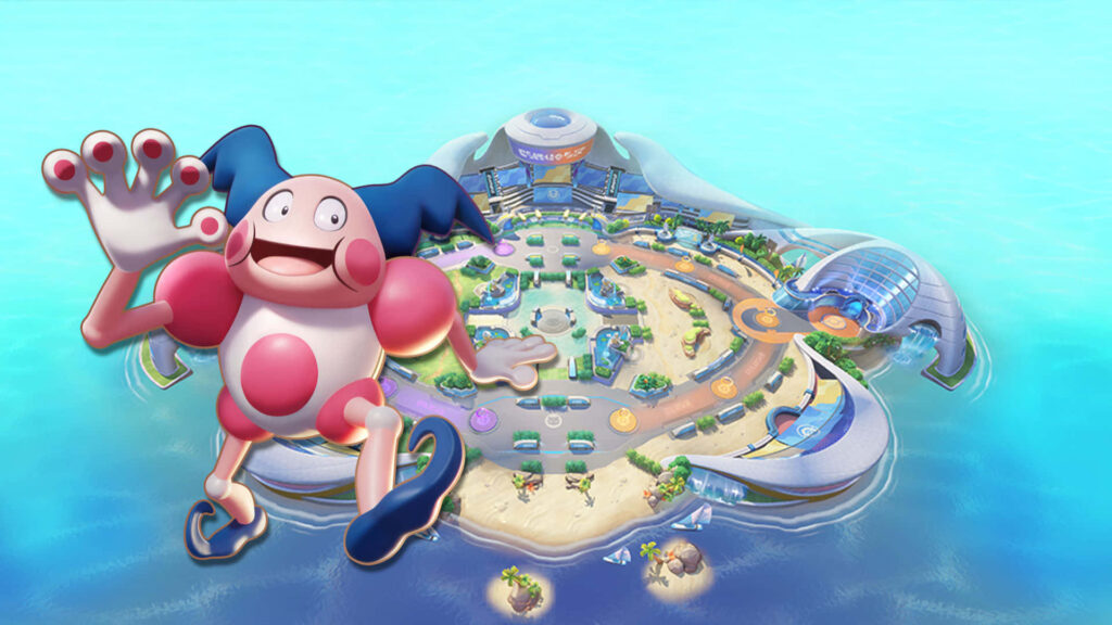 Mr. Mime in Vibrant Island Arena | Pokémon Unite Wallpaper
