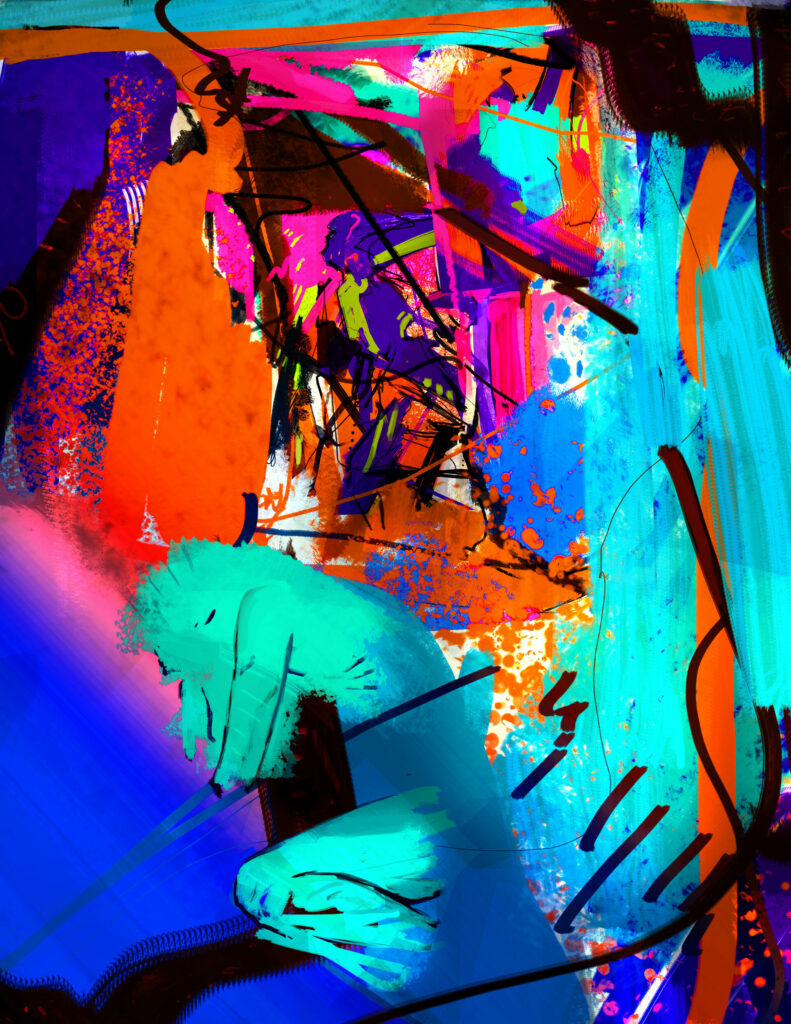 Vibrant Abstract Wallpaper: Multi-Colored Paint Stains & Brushstrokes