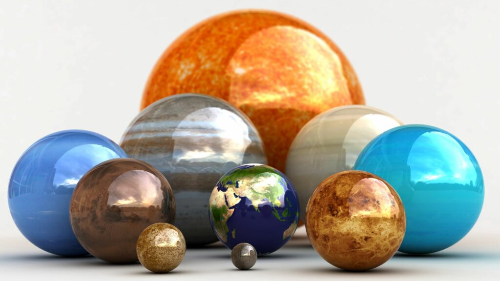Vibrant Multi-Colored Glass Balls Wallpaper - 2560x1440 Background