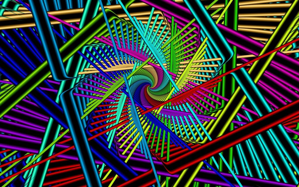 Vibrant Multi-Colored Spiral Wallpaper for 1920x1200 Displays