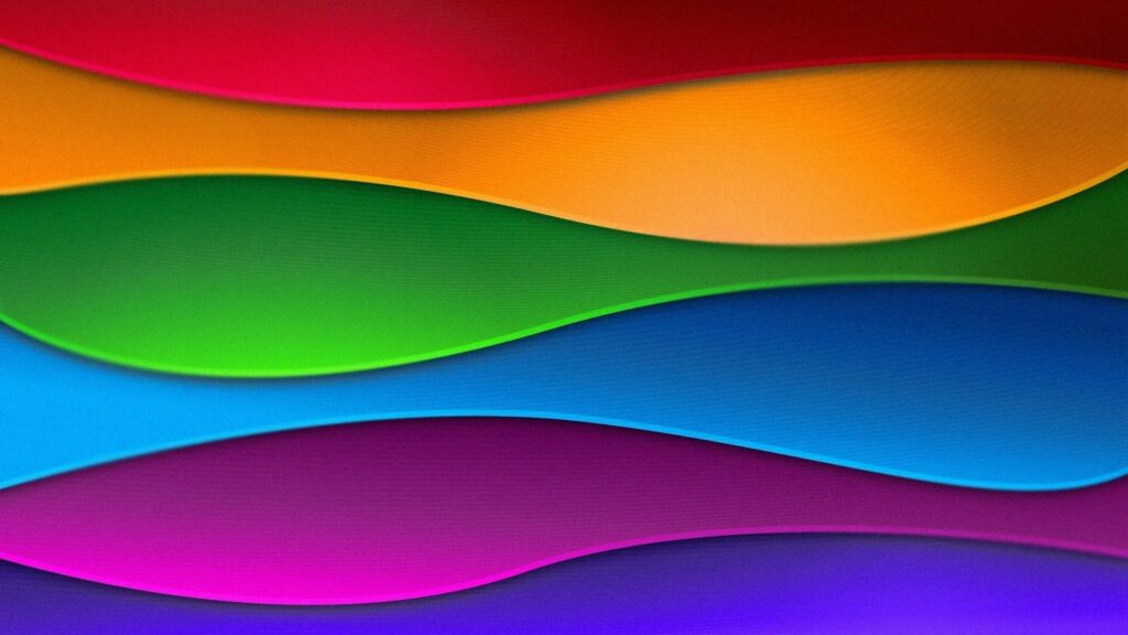 Vibrant Multi-Colored Layered Waves Wallpaper - 1920x1080 Background