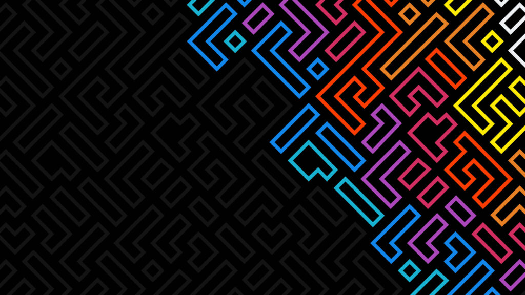 Vibrant Multicolored Abstract Wallpaper on Dark Grey Background
