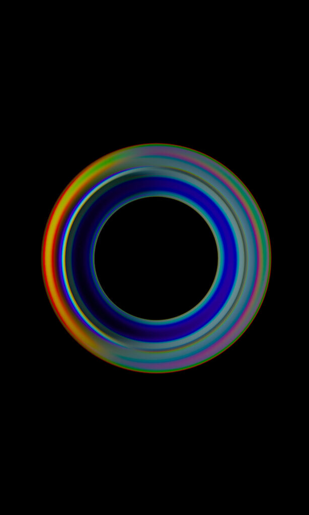 Vibrant Multicolored Circle: A Stunning Abstract Mobile 3D Wallpaper