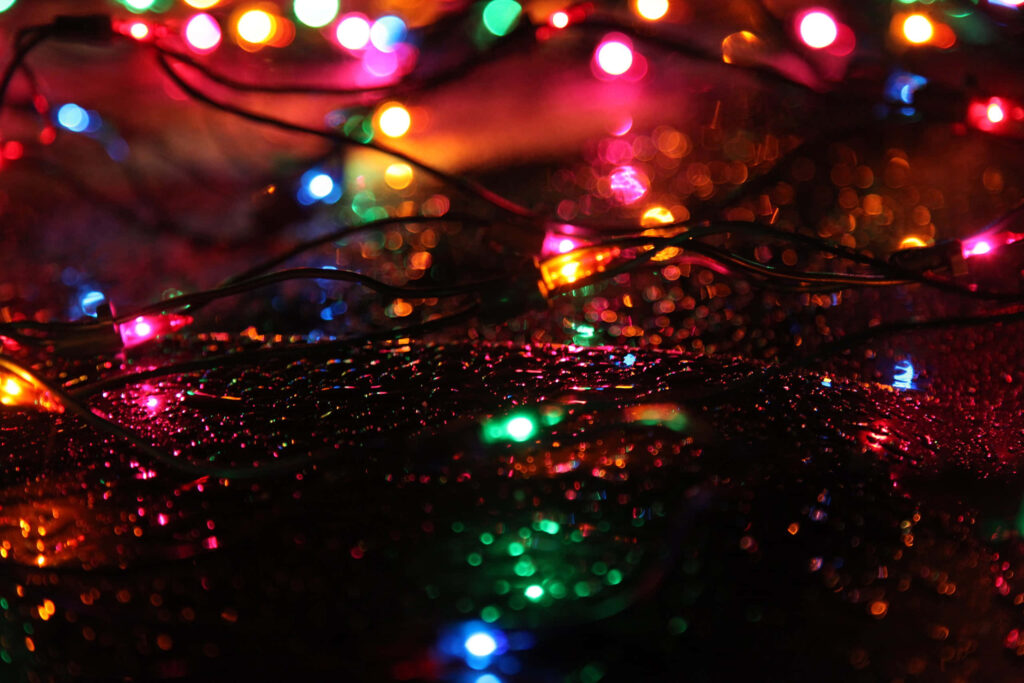Vibrant Multicolored Festive Lights Wallpaper - Enchanting Background