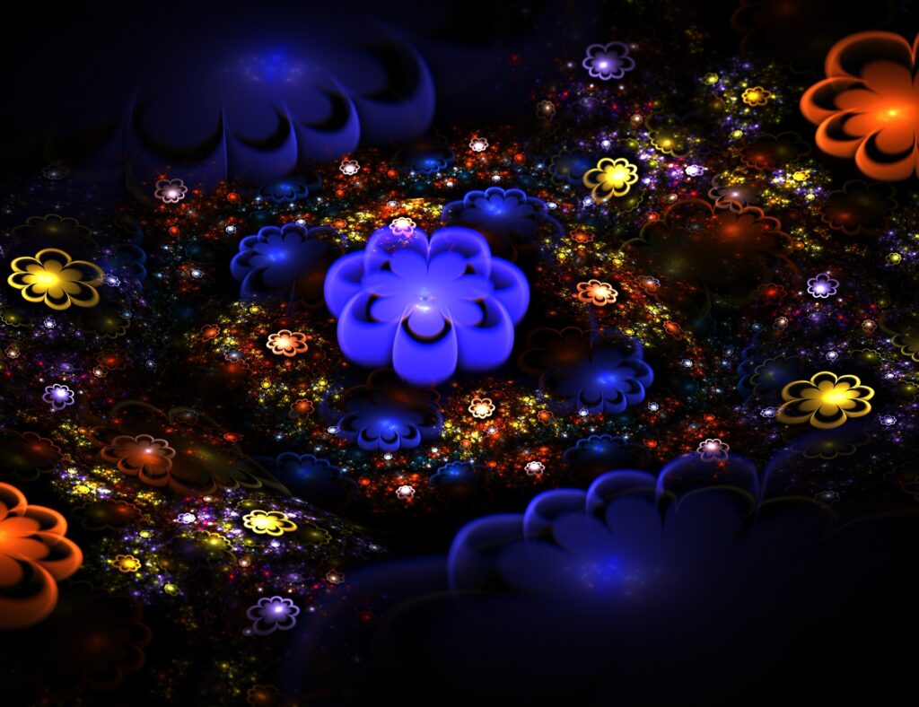 Stunning Multicolored Flower Wallpaper on Dark Background - 1920x1477