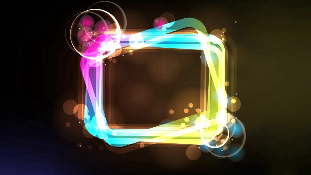 Vibrant Multicolored Wallpaper with Abstract Light Circles Background