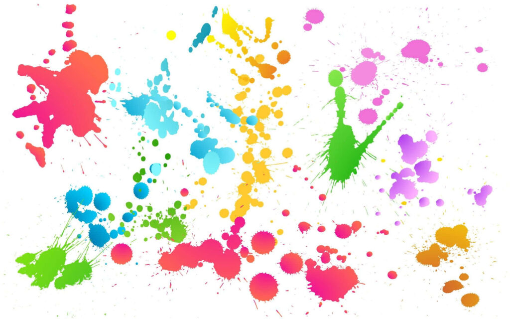 Vibrant Multicolored Paint Splash Wallpaper for Lively Background